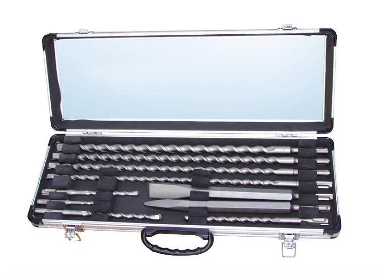 10 piece SDS+ DrillBit and Chisel set in a aluminium carry case