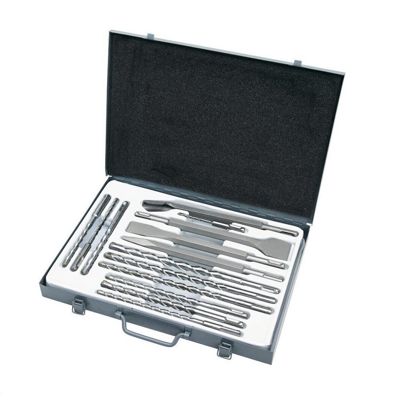  14 Piece SDS-Plus Tungsten Carbide Tip Drill Bits and Breaker Chisels Set