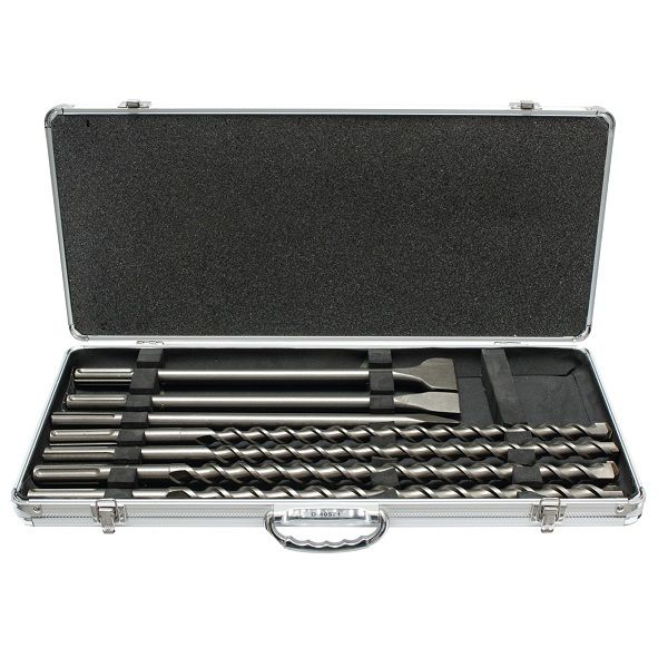 7 Piece SDS Max Percussion Concrete Drill Bits and Chisel Set