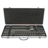 7 Piece SDS Max Percussion Concrete Drill Bits and Chisel Set