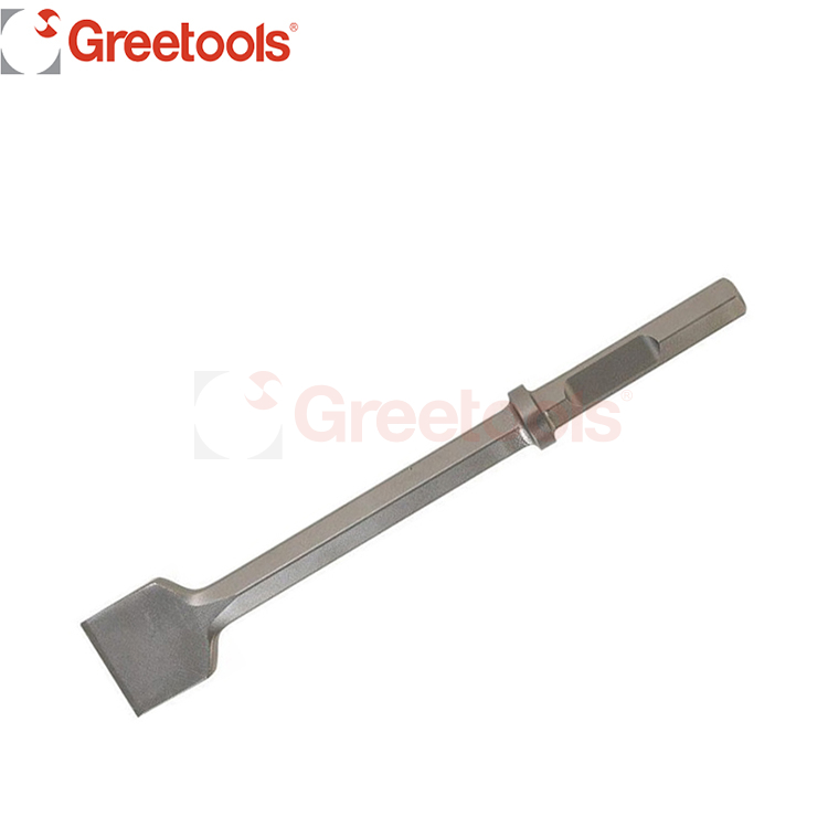 Hex Shank 28mm Pneumatic Wide Scaling Chisel 