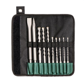 10 Piece SDS Plus Masonry Drilling Bits & Fitting Steel Set