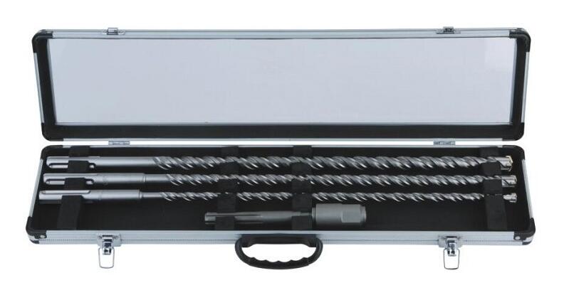 Greetools 4 Piece SDS Max Rotary Hammer Full Carbide Drill Bits