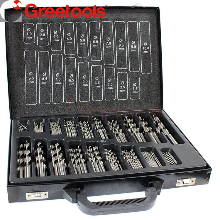 170 Piece HSS Roll Edged Black Drill Bits Set