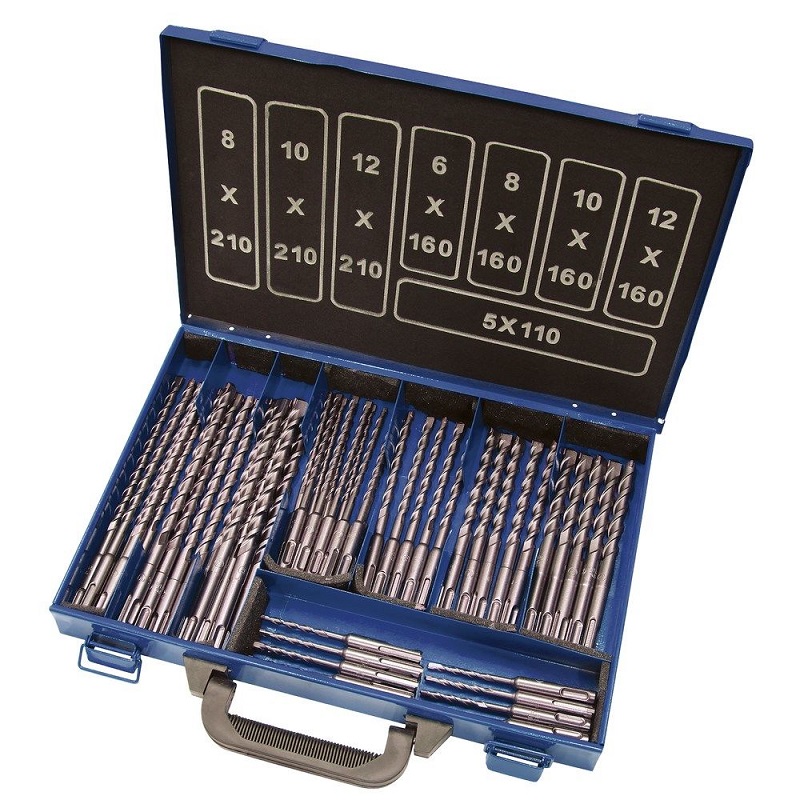 50 Piece SDS Plus Rotary Hammer Drill Bits Set